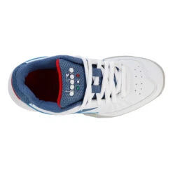 Diadora A Challenge 3 SL Scarpa Per Tappeto Bambini - Bianco, Blu -Racchette da tennis Negozio online 00230000 0 4