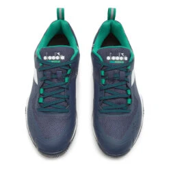 Diadora Blushield Torneo 2 Scarpa Per Tutte Le Superfici Uomini - Blu Scuro, Verde -Racchette da tennis Negozio online 00294000 0 4