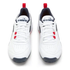 Diadora S. Challenge 5 SL Scarpa Per Terra Rossa Uomini - Bianco, Blu Scuro 9 Diadora S. Challenge 5 SL Scarpa Per Terra Rossa Uomini - Bianco, Blu Scuro -Racchette da tennis Negozio online 00306000 0 4