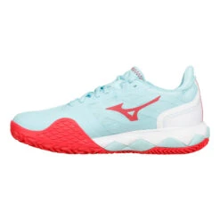 Mizuno Wave Enforce Tour Scarpa Per Terra Rossa Donna - Turchese, Corallo -Racchette da tennis Negozio online 00762000 0 3
