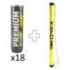 Premium 18 Tubi Da 4 In Aggiunta Tubo Per Palline -Racchette da tennis Negozio online 0122000000 000