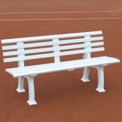 Panchina Da Tennis 1,5m Con Schienale - Bianco