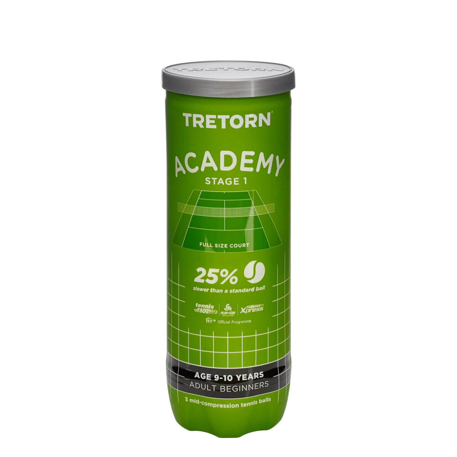Tretorn Academy Green Tubo Da 3 3 Tretorn Academy Green Tubo Da 3