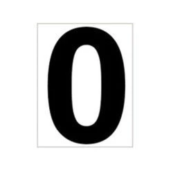 Platzziffer 0 Schild - Bianco, Nero