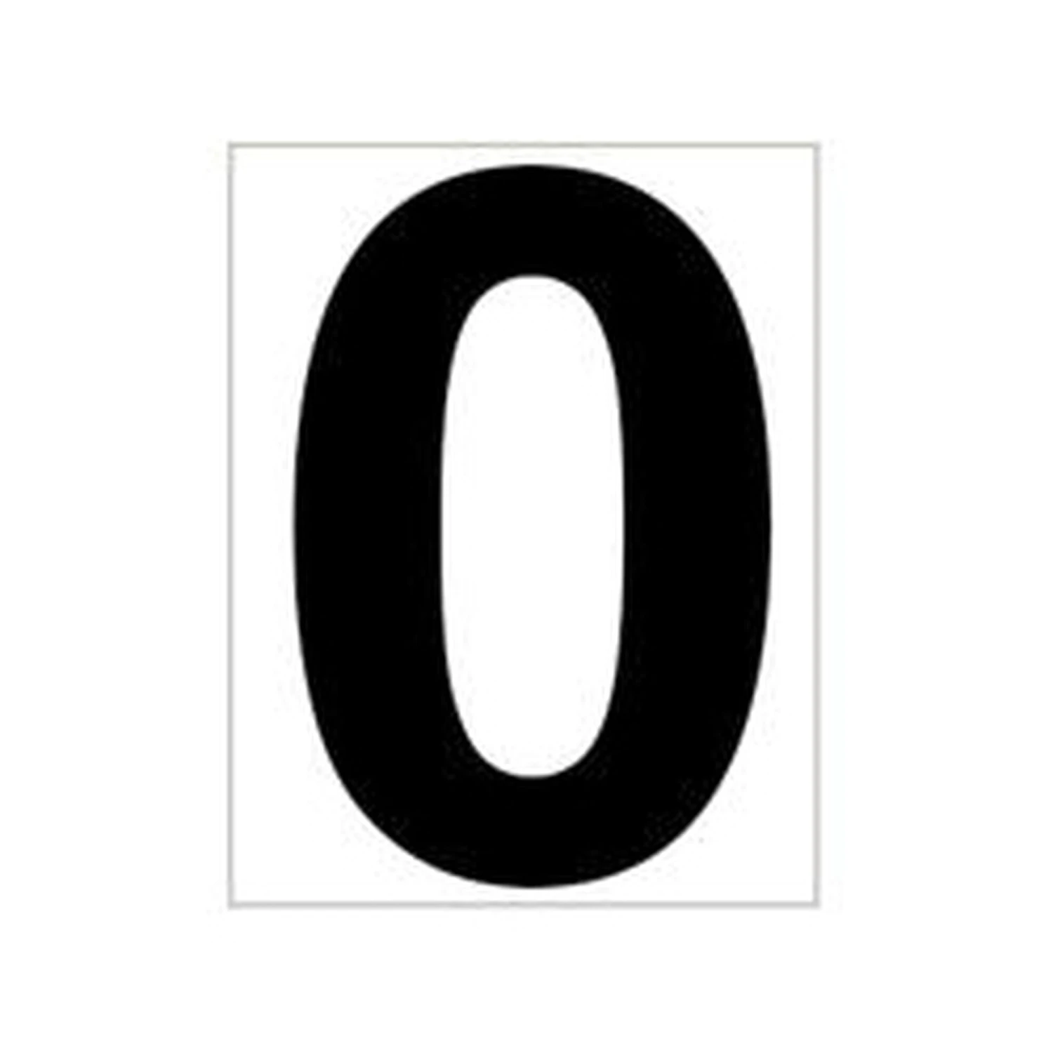 Platzziffer 0 Schild - Bianco, Nero 3 Platzziffer 0 Schild - Bianco, Nero