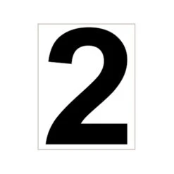 Platzziffer 2 Schild - Bianco, Nero
