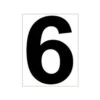 Platzziffer 6 Schild - Bianco, Nero