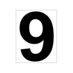 Platzziffer 9 Schild - Bianco, Nero