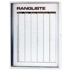 Ranglisten-Magnettafel 6 Ränge Mit Scheibe, Abschließbar Accessori - Bianco