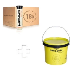 Head Instinct 18 Tubi Da 4 In Aggiunta Secchiello Per Palline, Rotondo