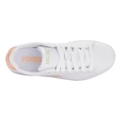 K-Swiss Court Shield Scarpa Per Il Tempo Libero Donna - Bianco, Albicocca -Racchette da tennis Negozio online 02258000 0 4