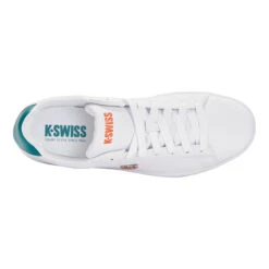 K-Swiss Court Shield Scarpa Per Il Tempo Libero Uomini - Bianco, Color Petrolio -Racchette da tennis Negozio online 02264000 0 4