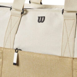 Wilson Women's Tote Borsa Sportiva - Bianco, Cachi -Racchette da tennis Negozio online 0238500000 12