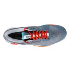 Wilson Rush 4.0 Scarpa Per Terra Rossa Uomini - Grigio, Blu -Racchette da tennis Negozio online 02586000 0 4