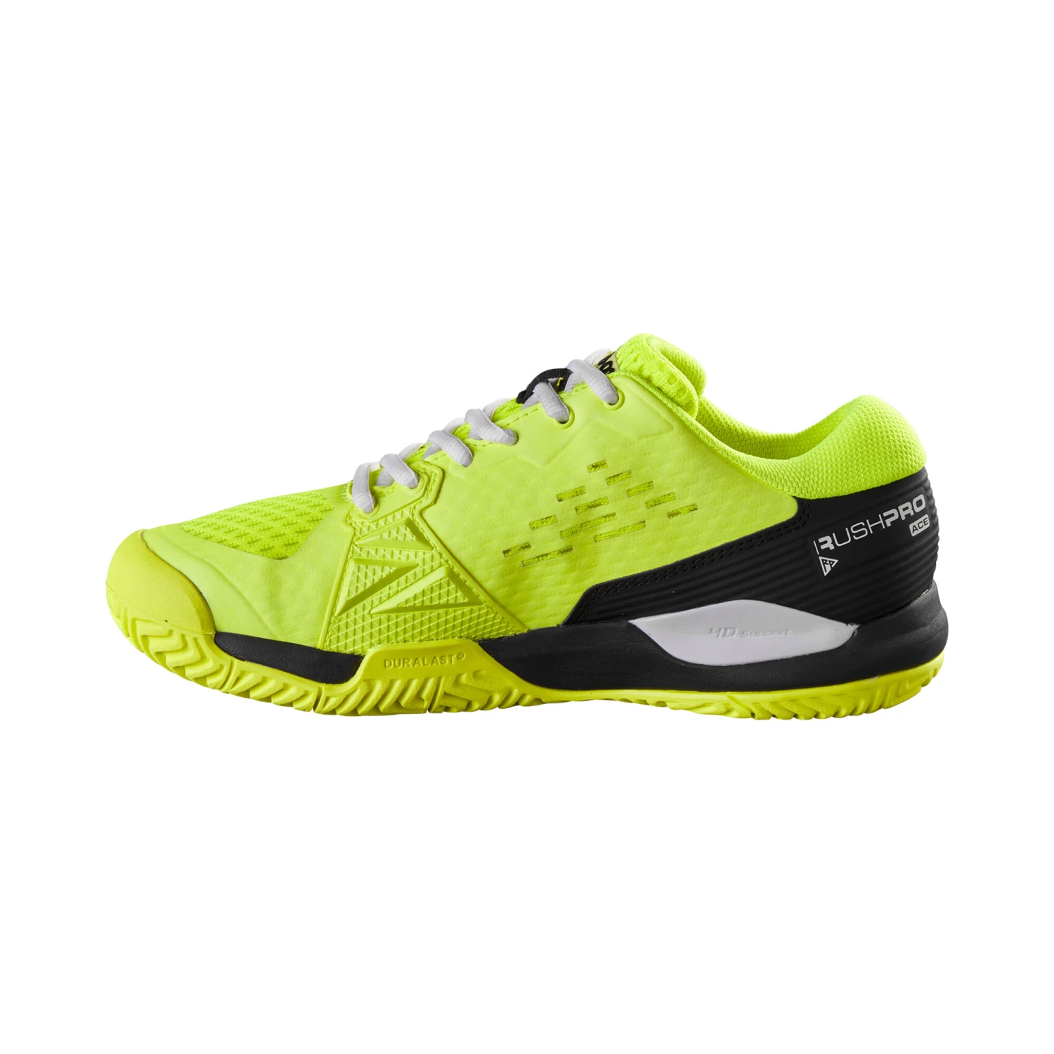 Wilson Rush Pro Ace Scarpa Per Tutte Le Superfici Bambini - Giallo Neon, Nero 4 Wilson Rush Pro Ace Scarpa Per Tutte Le Superfici Bambini - Giallo Neon, Nero - immagine 2