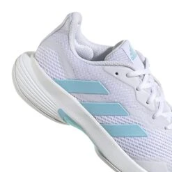 ADIDAS CourtJam Control Scarpa Per Tappeto Donna - Bianco, Turchese -Racchette da tennis Negozio online 05588000 10